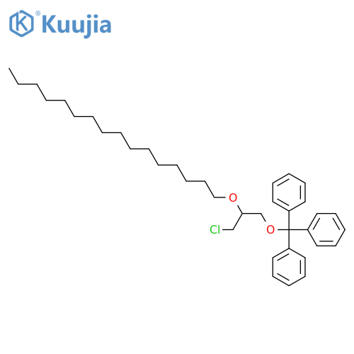 1,1',1''-{[3-Chloro-2-(hexadecyloxy)propoxy]methanetriyl}tribenzene structure