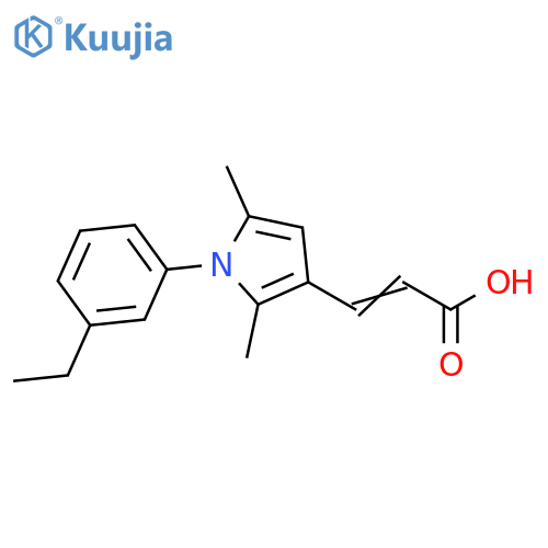 3-1-(3-ethylphenyl)-2,5-dimethyl-1H-pyrrol-3-ylprop-2-enoic acid structure