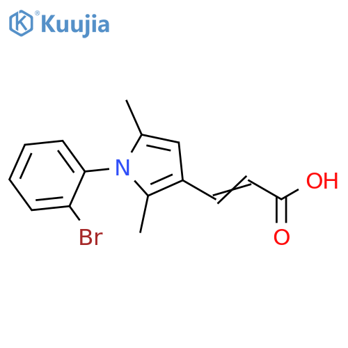 3-1-(2-bromophenyl)-2,5-dimethyl-1H-pyrrol-3-ylprop-2-enoic acid structure