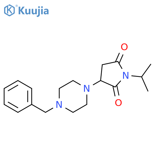 3-(4-benzylpiperazin-1-yl)-1-(propan-2-yl)pyrrolidine-2,5-dione structure