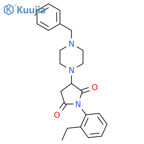 3-(4-Benzylpiperazin-1-yl)-1-(2-ethylphenyl)pyrrolidine-2,5-dione structure