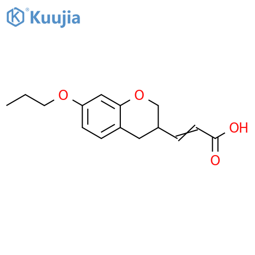 3-(7-propoxy-3,4-dihydro-2H-1-benzopyran-3-yl)prop-2-enoic acid structure
