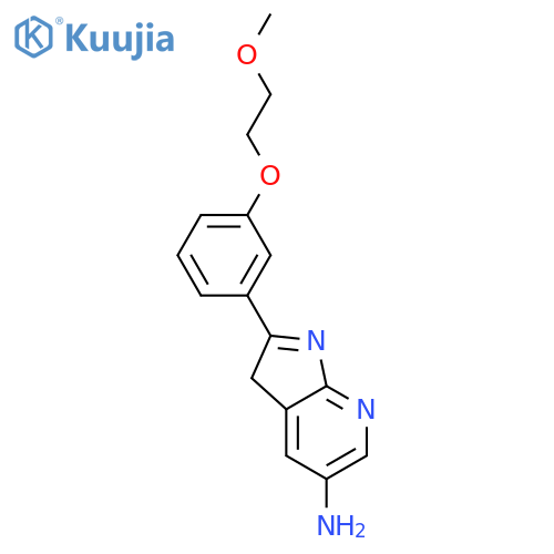 3H-Pyrrolo[2,3-b]pyridin-5-amine, 2-[3-(2-methoxyethoxy)phenyl]- structure