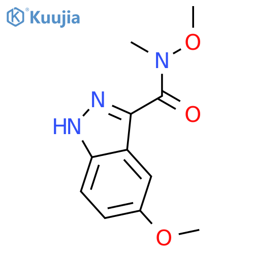 1H-Indazole-3-carboxamide, N,5-dimethoxy-N-methyl- structure