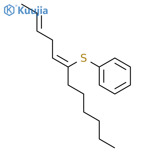Benzene, [[1-(1Z)-3-penten-1-ylideneheptyl]thio]- structure