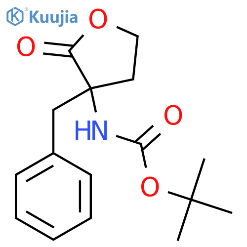 Tert-butyl (3-benzyl-2-oxotetrahydrofuran-3-yl)carbamate structure