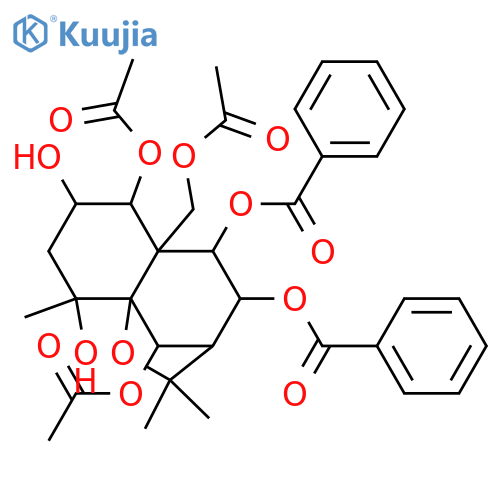 1,2,4,6,8,9,14-Heptahydroxydihydro-β-agarofuran; (1α,2α,4β,6β,8β,9β)-form, 8,9-Dibenzoyl, 1,6,14-tri-Ac structure