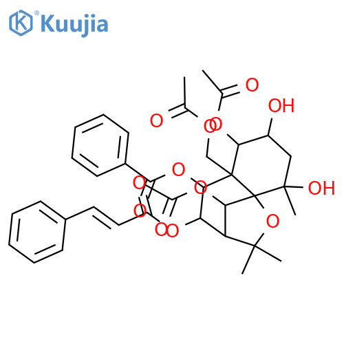 1,2,4,6,8,9,14-Heptahydroxydihydro-β-agarofuran; (1α,2α,4β,6β,8β,9β)-form, 8-E-Cinnamoyl, 9-benzoyl, 1,6,14-tri-Ac structure