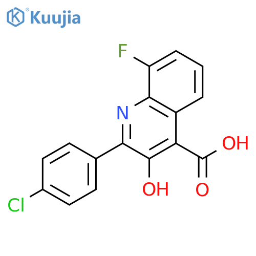 4-Quinolinecarboxylic acid, 2-(4-chlorophenyl)-8-fluoro-3-hydroxy- structure
