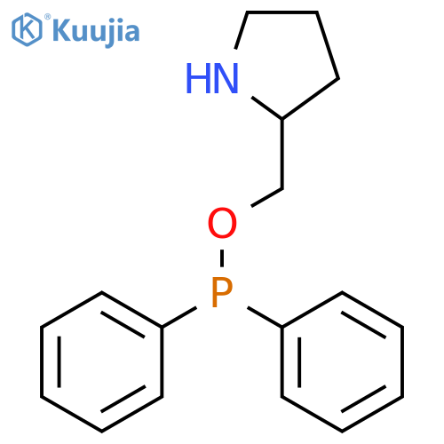 Phosphinous acid, diphenyl-, 2-pyrrolidinylmethyl ester structure