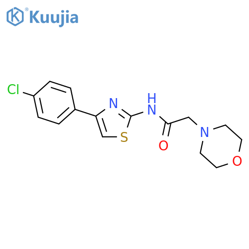 N-[4-(4-chlorophenyl)-1,3-thiazol-2-yl]-2-(morpholin-4-yl)acetamide structure