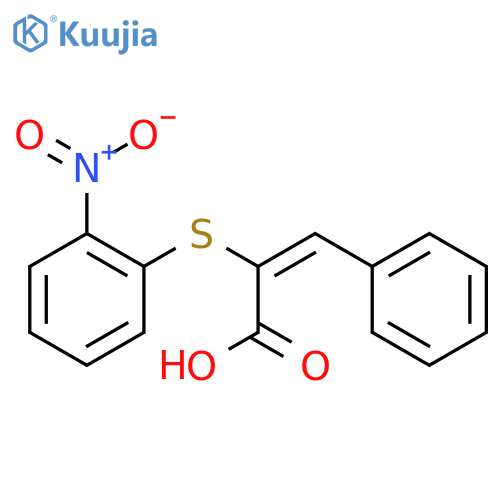 2-Propenoic acid, 2-[(2-nitrophenyl)thio]-3-phenyl- structure