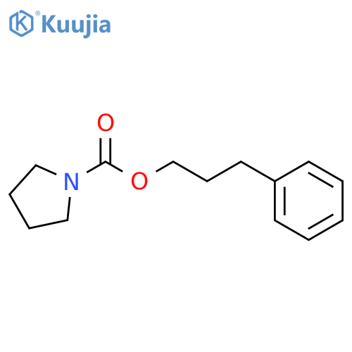 1-Pyrrolidinecarboxylic acid, 3-phenylpropyl ester structure