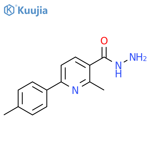 3-Pyridinecarboxylic acid, 2-methyl-6-(4-methylphenyl)-, hydrazide structure