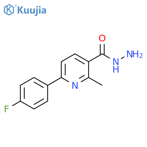 3-Pyridinecarboxylic acid, 6-(4-fluorophenyl)-2-methyl-, hydrazide structure