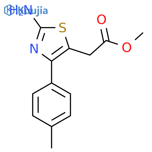 methyl 2-2-amino-4-(4-methylphenyl)-1,3-thiazol-5-ylacetate structure