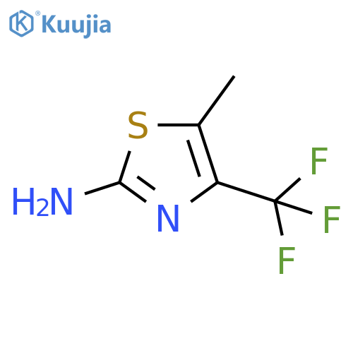 5-methyl-4-(trifluoromethyl)-1,3-thiazol-2-amine structure