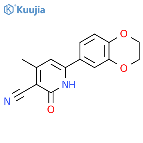 6-(2,3-Dihydrobenzo[B][1,4]dioxin-6-YL)-4-methyl-2-oxo-1,2-dihydropyridine-3-carbonitrile structure