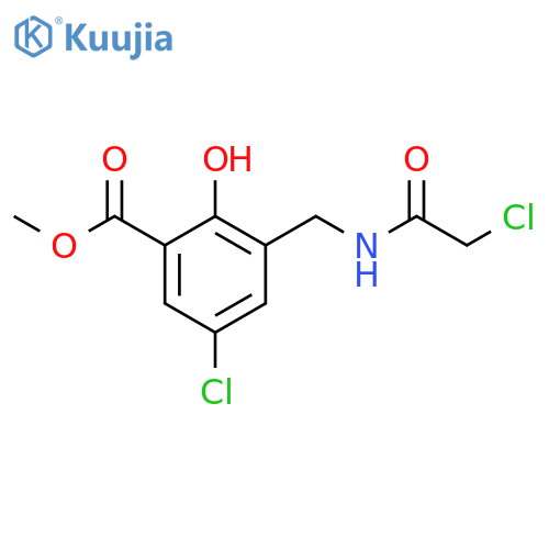 Methyl 5-chloro-3-{(chloroacetyl)aminomethyl}-2-hydroxybenzoate structure