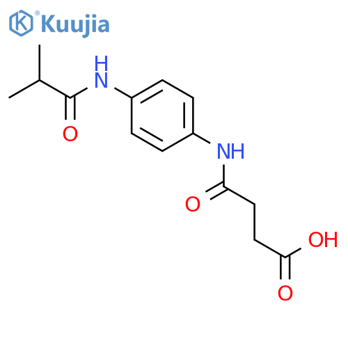 4-4-(Isobutyrylamino)anilino-4-oxobutanoicacid structure