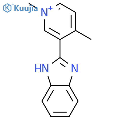 Pyridinium, 3-(1H-benzimidazol-2-yl)-1,4-dimethyl- structure