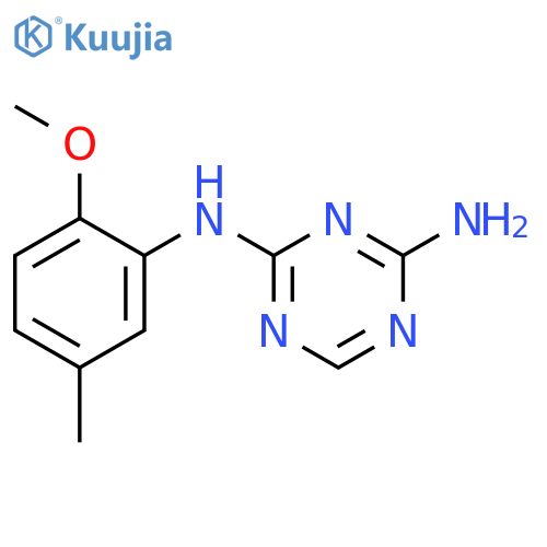 N-(2-Methoxy-5-methylphenyl)-1,3,5-triazine-2,4-diamine structure