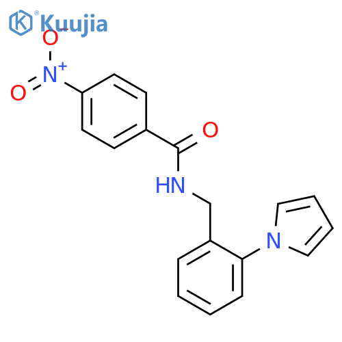 Benzamide, 4-nitro-N-[[2-(1H-pyrrol-1-yl)phenyl]methyl]- structure