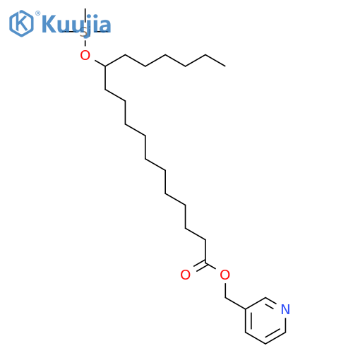Octadecanoic acid, 12-[(trimethylsilyl)oxy]-, 3-pyridinylmethyl ester structure