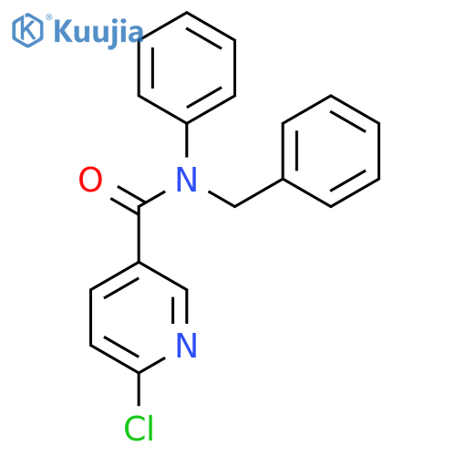N-benzyl-6-chloro-N-phenylpyridine-3-carboxamide structure