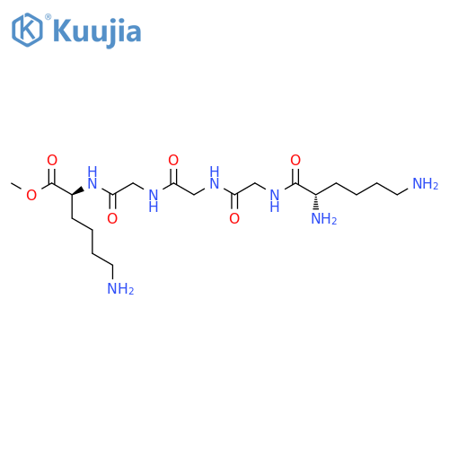 L-Lysine, N2-[N-[N-(N-L-lysylglycyl)glycyl]glycyl]-, methyl ester structure
