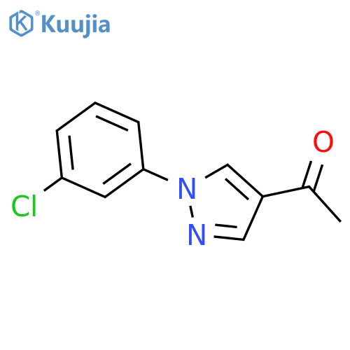 1-1-(3-Chlorophenyl)-1H-pyrazol-4-ylethanone structure