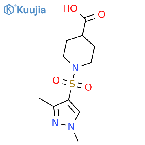 1-(1,3-Dimethyl-1H-pyrazol-4-yl)sulfonylpiperidine-4-carboxylic Acid structure