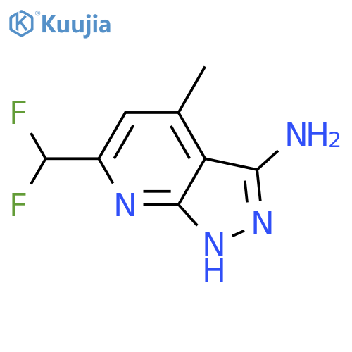 6-(difluoromethyl)-4-methyl-1H-pyrazolo3,4-bpyridin-3-amine structure