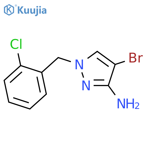 4-bromo-1-(2-chlorophenyl)methyl-1H-pyrazol-3-amine structure