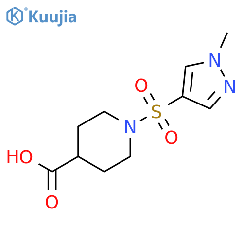 1-(1-Methyl-1H-pyrazol-4-yl)sulfonylpiperidine-4-carboxylic Acid structure