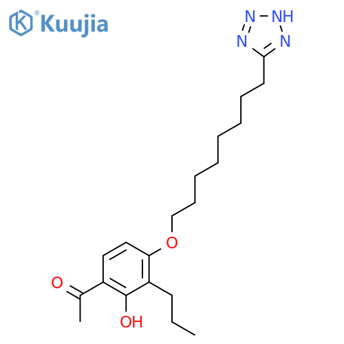 Ethanone,1-[2-hydroxy-3-propyl-4-[[8-(2H-tetrazol-5-yl)octyl]oxy]phenyl]- structure