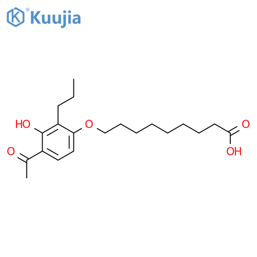 Nonanoic acid, 9-(4-acetyl-3-hydroxy-2-propylphenoxy)- structure