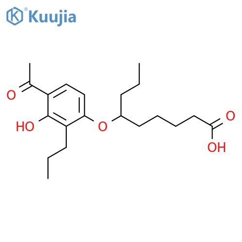 Nonanoic acid, 6-(4-acetyl-3-hydroxy-2-propylphenoxy)- structure