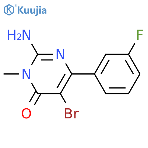 4(3H)-Pyrimidinone, 2-amino-5-bromo-6-(3-fluorophenyl)-3-methyl- structure