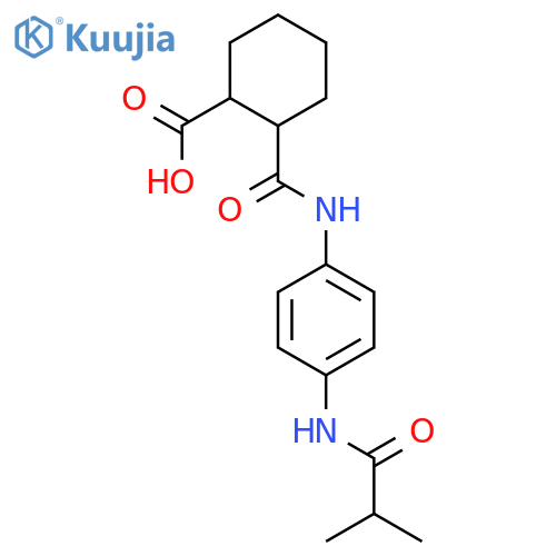 2-{4-(Isobutyrylamino)anilino-carbonyl}cyclohexanecarboxylic Acid structure