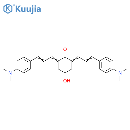 Cyclohexanone,2,6-bis[3-[4-(dimethylamino)phenyl]-2-propenylidene]-4-hydroxy- structure