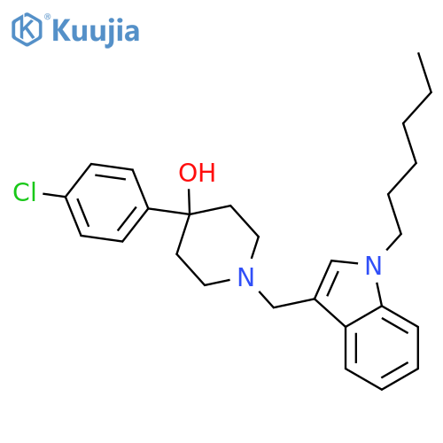 4-Piperidinol, 4-(4-chlorophenyl)-1-[(1-hexyl-1H-indol-3-yl)methyl]- structure