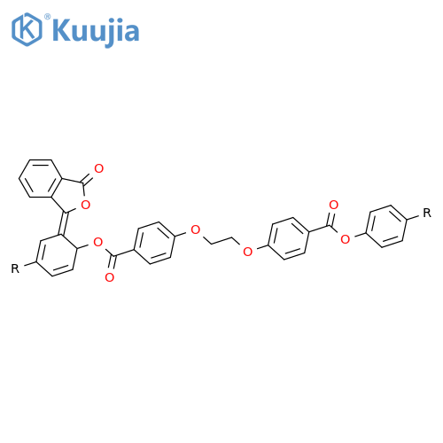 Poly[(3-oxo-1(3H)-isobenzofuranylidene)-1,4-phenyleneoxycarbonyl-1,4-phenyleneoxy-1,2-ethanediyloxy-1,4-phenylenecarbonyloxy-1,4-phenylene] structure
