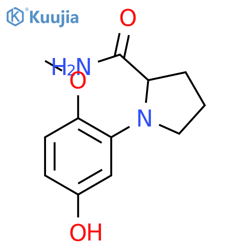 2-Pyrrolidinecarboxamide, 1-(5-hydroxy-2-methoxyphenyl)- structure