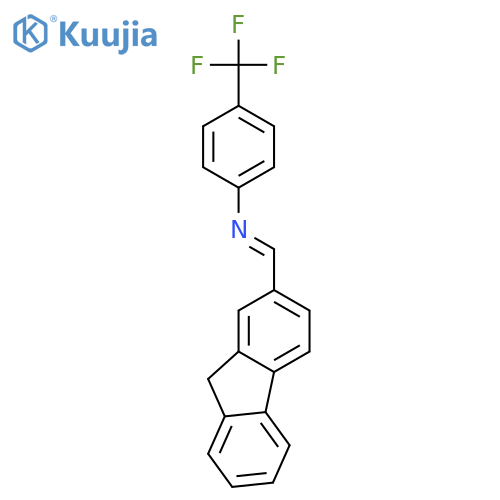 Benzenamine, N-(9H-fluoren-2-ylmethylene)-4-(trifluoromethyl)- structure