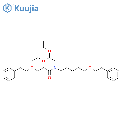 Propanamide,N-(2,2-diethoxyethyl)-3-(2-phenylethoxy)-N-[5-(2-phenylethoxy)pentyl]- structure