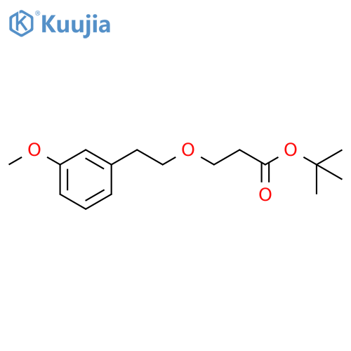 Propanoic acid, 3-[2-(3-methoxyphenyl)ethoxy]-, 1,1-dimethylethyl ester structure