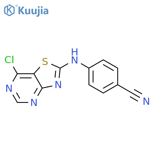 Benzonitrile, 4-[(7-chlorothiazolo[4,5-d]pyrimidin-2-yl)amino]- structure