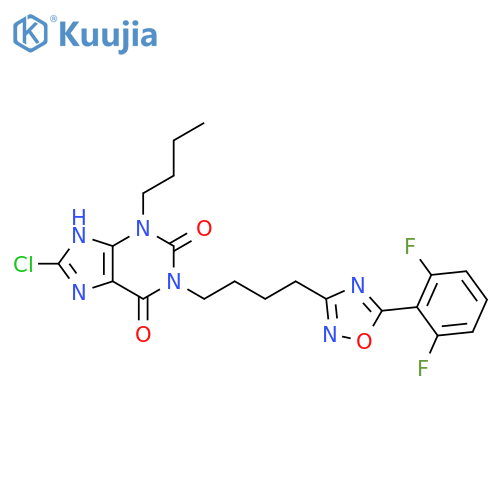 1H-Purine-2,6-dione,3-butyl-8-chloro-1-[4-[5-(2,6-difluorophenyl)-1,2,4-oxadiazol-3-yl]butyl]-3,9-dihydro- structure