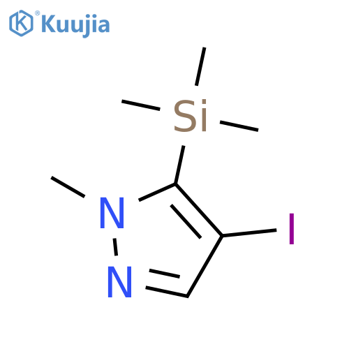 4-iodo-1-methyl-5-(trimethylsilyl)-1H-pyrazole structure